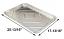 SPL18 Large Drip Pan Liner, Aluminum, 1 ct | 17-13/16" x 25-13/16" with Dimensions