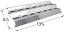 94001 Stainless Steel Heat Plate - Broil King, Onward 13 3/4" x 6 1/4" with Dimensions