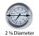 MHP Round Temperature Gauge | 2-5/8" Diameter | GGTG4 | with Dimensions