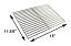 Cooking Grid, Stainless Steel (2 Required) | 15″ x 11-3/8″ | CG12SS | with Dimensions