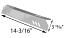 Uniflame Heat Shield, Stainless Steel | 14-3/16" x 3-13/16" | UFHP4 91581 | with Dimensions