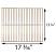 USA-Made Uniflame Cooking Grid, Chrome Steel Wire | 13-3/4" x 17-3/16" | 40711 | with Dimensions