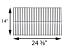 USA-Made El Patio Cooking Grid, Nickel/Chrome-Plated | 14" x 24-3/8" | 40901 CG24 | with Dimensions