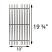 Viking Cooking Grid, Stainless Steel | 19-3/4" x 10" (Multiple Required) | OEM # 049498-000, CG114SS | with dimensions
