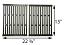 Kenmore / Weber Cooking Grid, Porcelain-Coated Cast-Iron | 15" x 22-3/4" | 58682 CG86SSET | with Dimensions