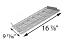 Lynx Heat Plate, Stainless Steel | 16-7/8" x 9-11/16" | LYNXHP1 92571 | with Dimensions