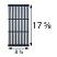 Cooking Grid, Cast-Iron | 17-5/8" x 8-3/4" (Multiple Required) | CG73PCI, 67241 | with Dimensions