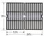 Cooking Grid Set, Cast-Iron | 19-1/4" x 24-3/4" | 62152, CG58PCI | with Dimensions