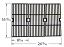 Cooking Grid Set, Cast Iron | 16-15/16" x 24-15/16" | 66123 CG74PCI | with Dimensions