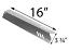 Heat Shield, Stainless Steel | 16" x 3-3/4" | BHGHP1 90201 | with Dimensions