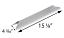 Heat Plate, Stainless Steel | 15-1/8" x 4-3/16" | NGKHP1 91191 | with Dimensions