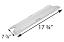Jenn-Air / Nexgrill Heat Plate, Stainless Steel | 17-3/4" x 7-7/8" | NGJAHP1 92631 | with Dimensions
