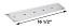 Coleman Gas Grill Parts: Stainless Steel Heat Plate 16 1/2" with Dimensions