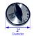 Ducane Knob | 2" Dia. x 1/2" Stem | K11, G1129221 | with Dimensions