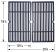  65992 Cast Iron Cooking Grid Set - 18-1/8" x 20" with Dimensions