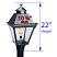 Manor House Series Lamp Head, Propane (LP) / Open Flame  | HK1A-PO | with Dimensions