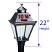 Manor House Lamp Head, Propane (LP) / Dual Inverted | HK1A-P | with Dimensions
