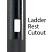 Post for Gas Lamps, Aluminum | 6' Tall | POB6AI | Ladder Rest Cutout