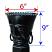 Polynesian Torch, Propane LP Gas with Key | 9" x 6" | FT2-N | with Dimensions