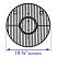 Char-Griller Akorn Round Cooking Grid, Cast-Iron | 19-3/4" | 65061 | with Dimensions