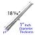 Pipe Burner, Stainless Steel | 18-5/16" x 1" | 18301 | with Dimensions