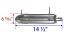 American Outdoor Grill U-Shaped Tube Burner, Stainless Steel | 14-1/2" x 6-15/16" | AOGU1 | with Dimensions