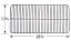 Cooking Grid, Porcelain-Coated | 13-3/4" x 28-3/8" | 51091 | with Dimensions