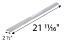 USA-Made Vap-O-Riser Bar, Stainless Steel | 21-11/16" x 2-1/2" | VRB6 94191 | with Dimensions