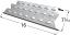 90191 Stainless Steel Heat Plate - Perfect Flame 16" x 7-3/16" with Dimensions