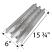 Broil-Mate / Broil-King / Huntington Heat Shield, Stainless Steel | 15-3/4" x 6" | 18431 | with Dimensions