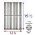 USA-Made DCS Cooking Grid, Stainless Steel | 19-1/2" x 12-3/4" | CG80SS 527S2 547S2 | with Dimensions