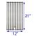 Lynx Cooking Grid, Stainless Steel | 21 x 12" | For 42" & 54" Lynx Grills | CG95SS 59630019 / 30019 | with Dimensions
