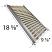 USA-Made DCS Heat Tray with (18) Ceramic Rods | 18-5/8" x 9-7/8" | DCSHP3CT | with Dimensions