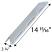 Kenmore Heat Shield, Stainless Steel | 14-15/16" x 3-3/4" | with Dimensions