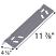 USA-Made Kenmore Heat Plate, Stainless Steel | 11-7/8" x 4-1/8" | KENHP6 91621 | with Dimensions