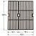 Charbroil Cooking Grid, Cast-Iron | 18-3/16" x 15-3/4"  | 60062 | with Dimensions