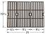Charbroil Cooking Grid Set, Matte Cast-Iron | 18-3/16" x 25" | 60163 | with Dimensions