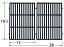 Weber 2-pc Cooking Grid Set, Cast-Iron | 18-7/8" x 26" | 63032 | with Dimensions