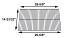 55801 Cooking Grid, Porcelain-Coated Steel - 14-23/32" x 26-5/8" with Dimensions
