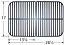 67242 Brinkmann Cast Iron Cooking Grid Set 17" x 26 1/4" with Dimensions
